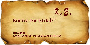 Kuris Euridiké névjegykártya